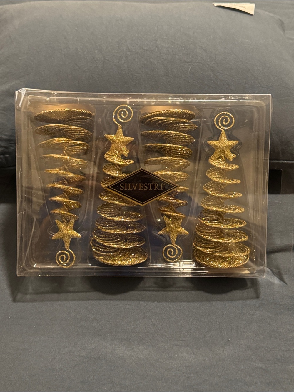Silvestri Gold Spiral Star Placeholders - Set of 4